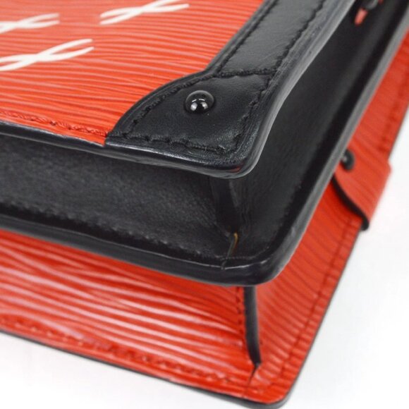 Louis Vuitton Red Epi Trunk Clutch Shoulder Bag - Picture 3 of 9